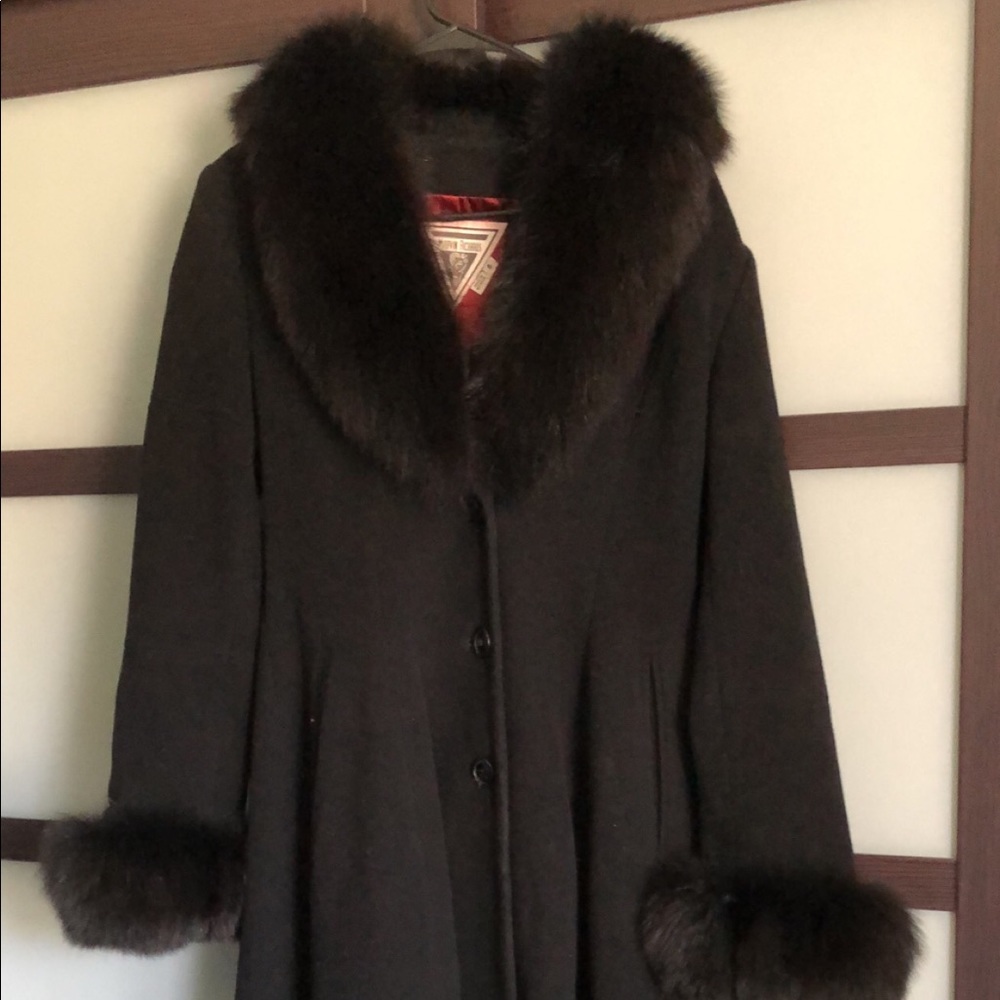 Beautiful fancy fox fur coat
